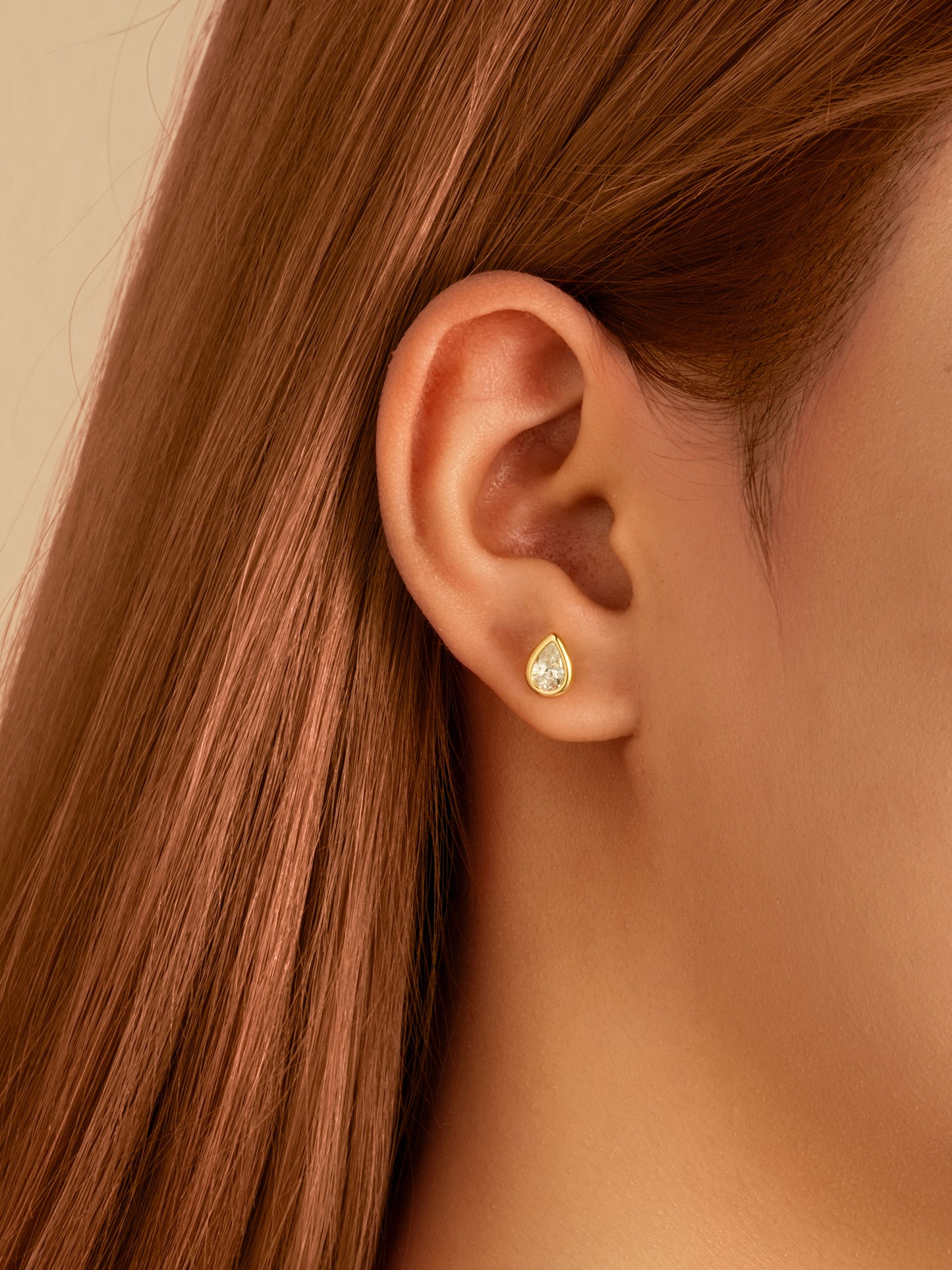 Orecchini Bezel Goccia