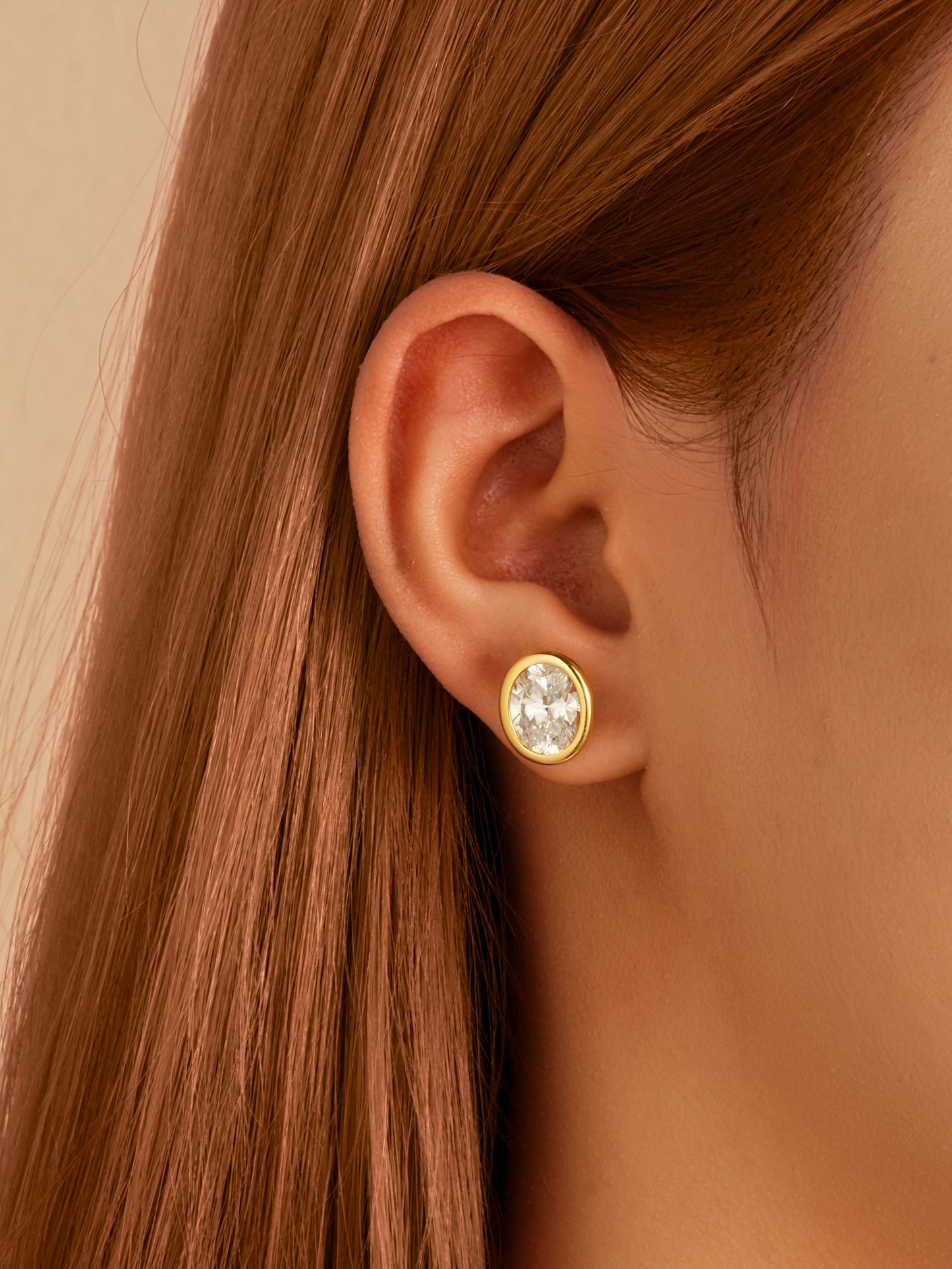 Orecchini Bezel Oval