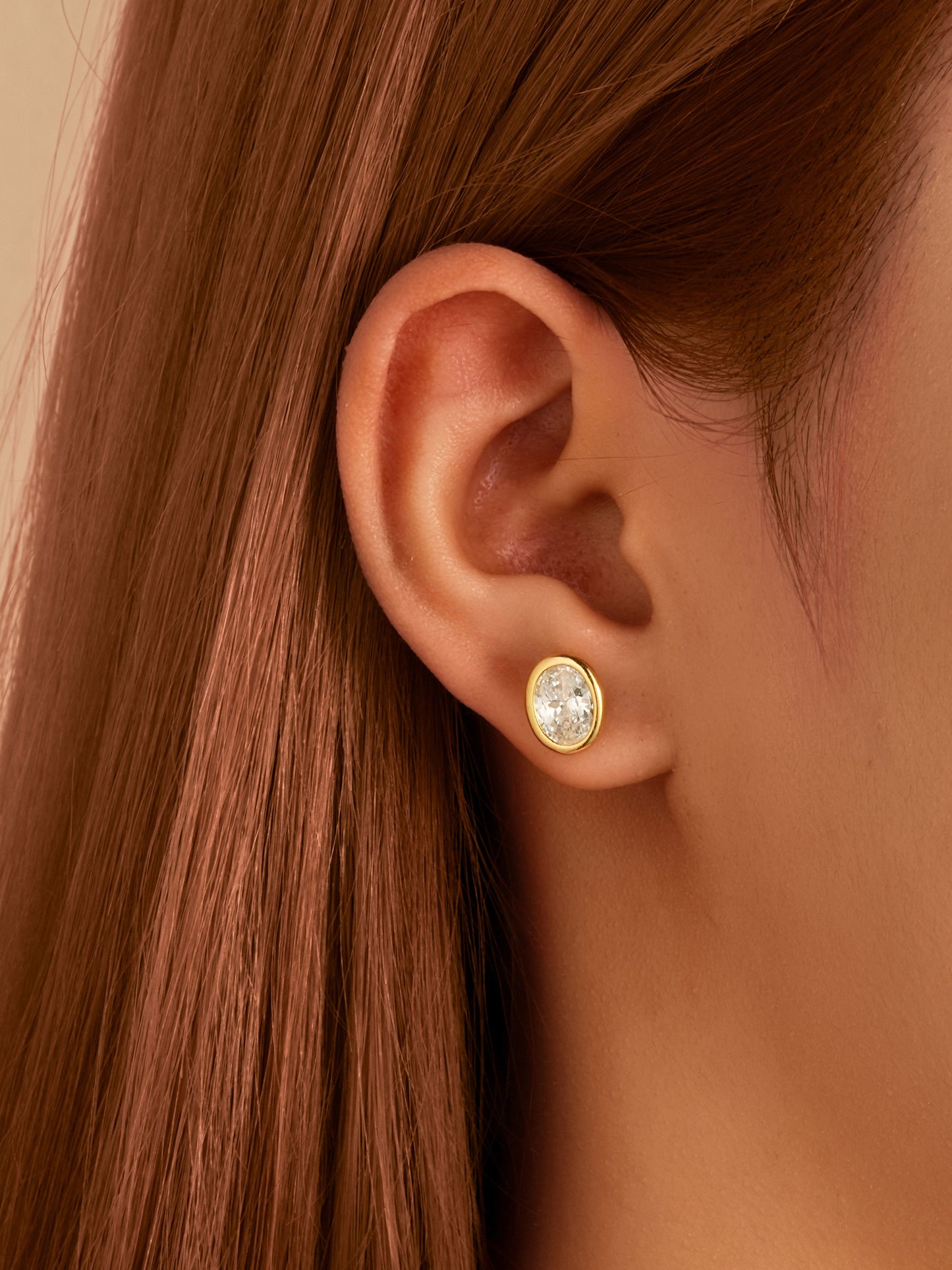 Orecchini Bezel Oval