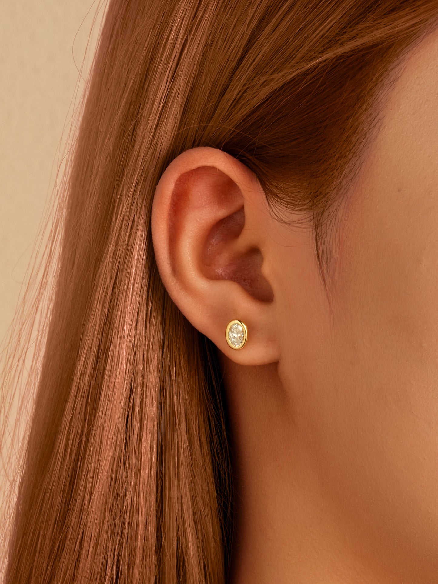 Orecchini Bezel Oval