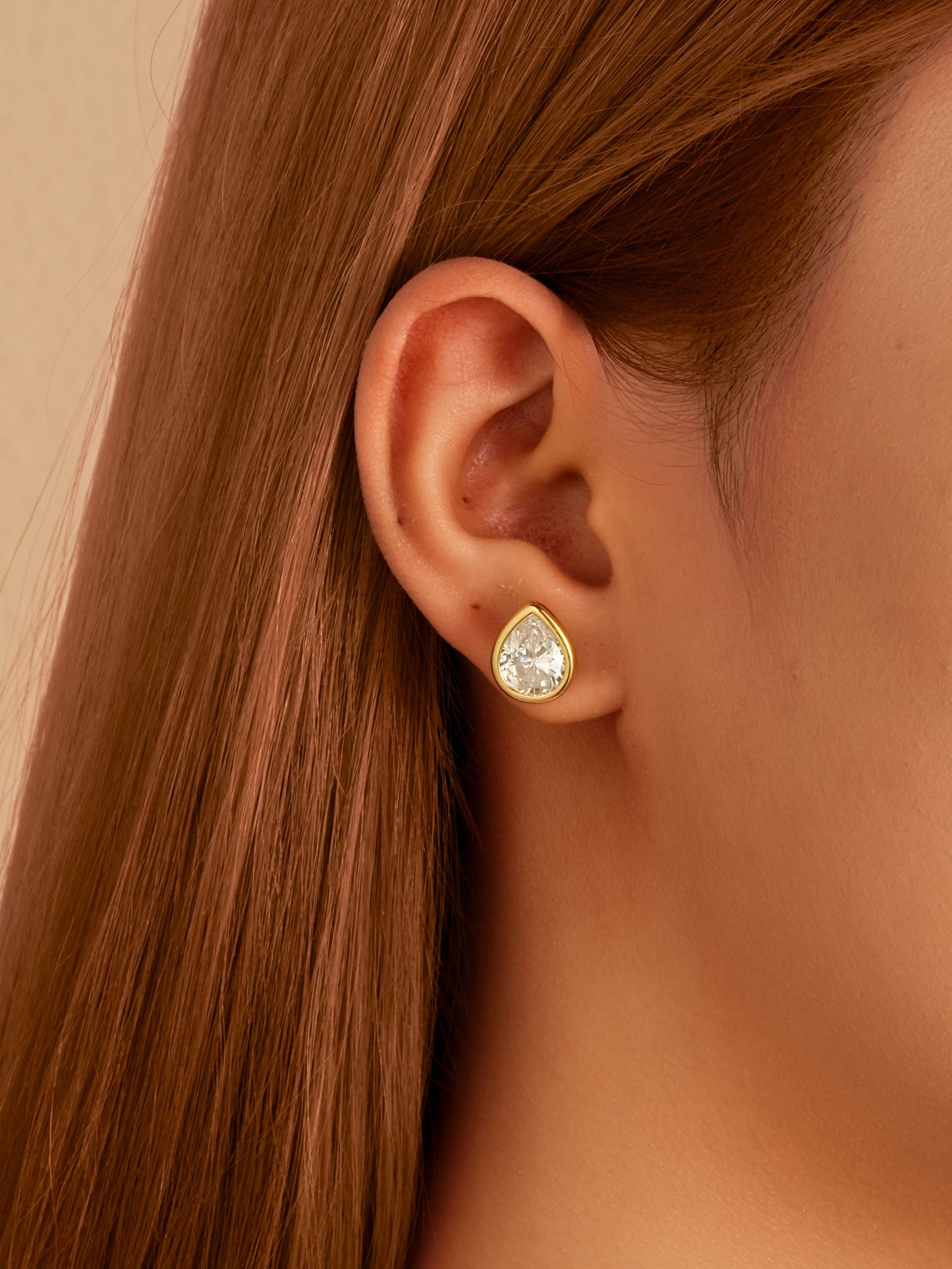 Orecchini Bezel Goccia