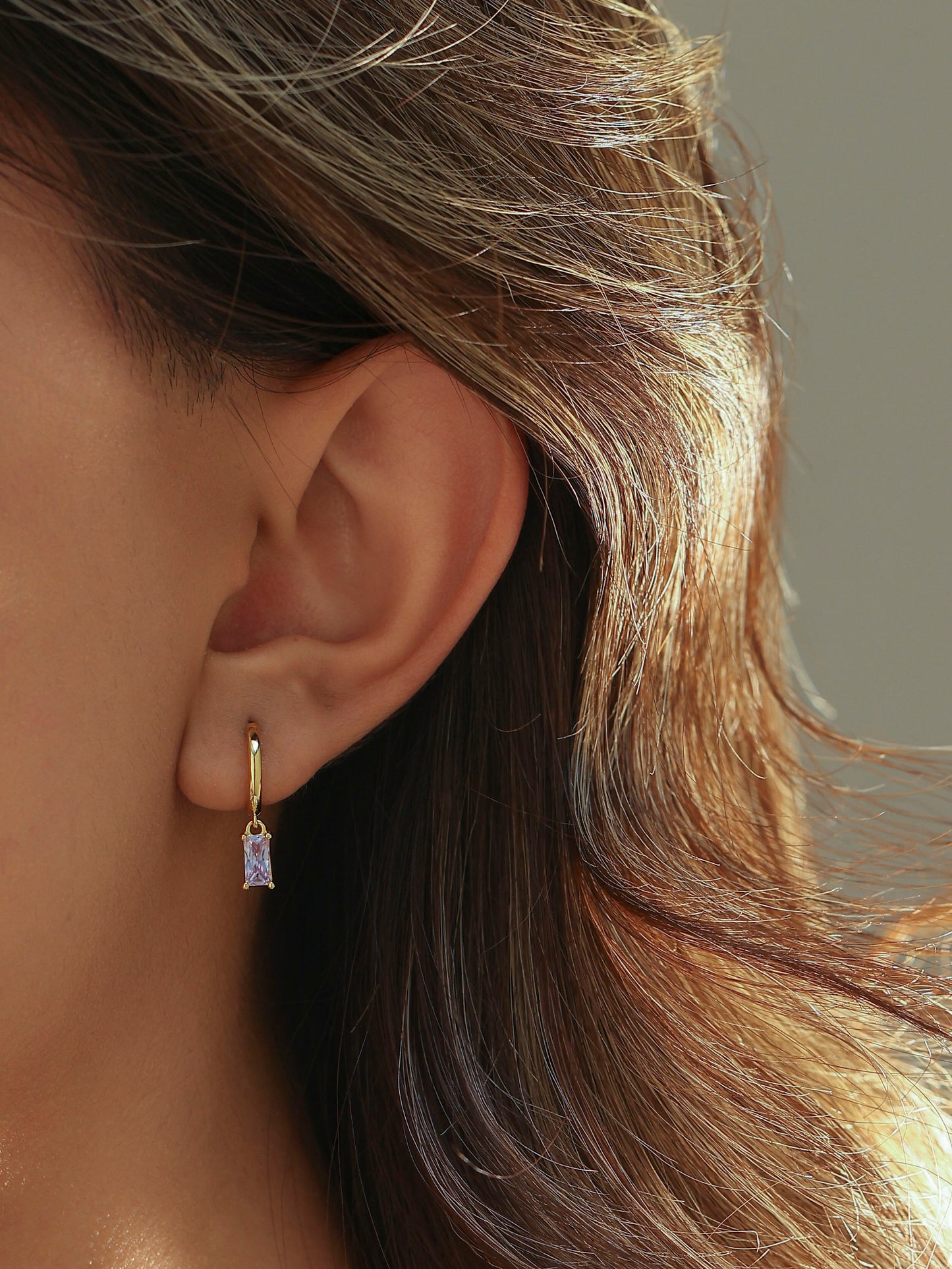 Baguette Hoop Earrings