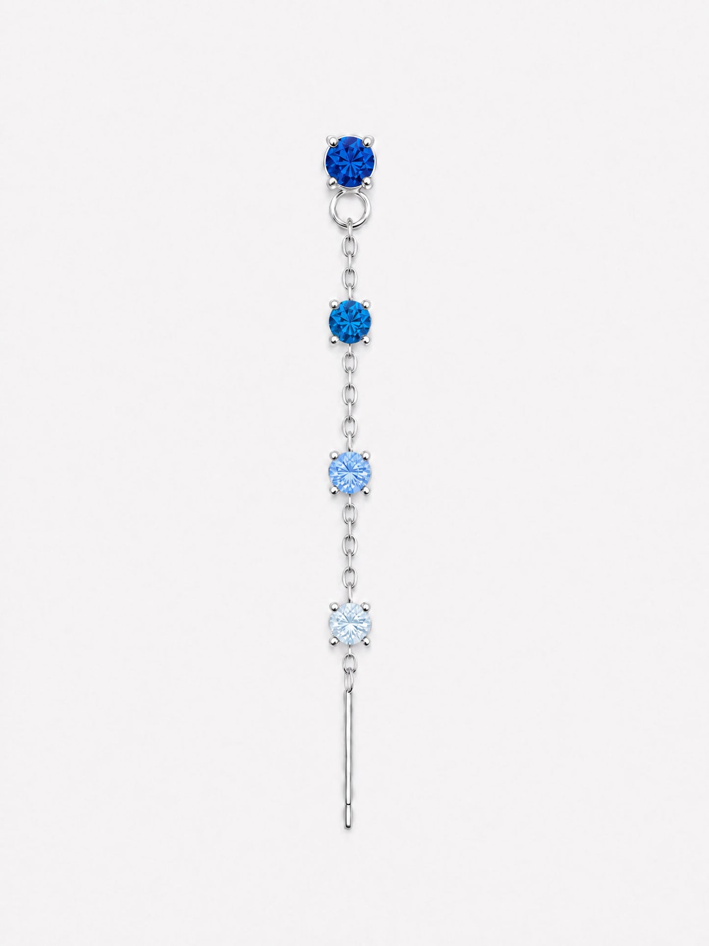 Silver Waterfall Drop Earring