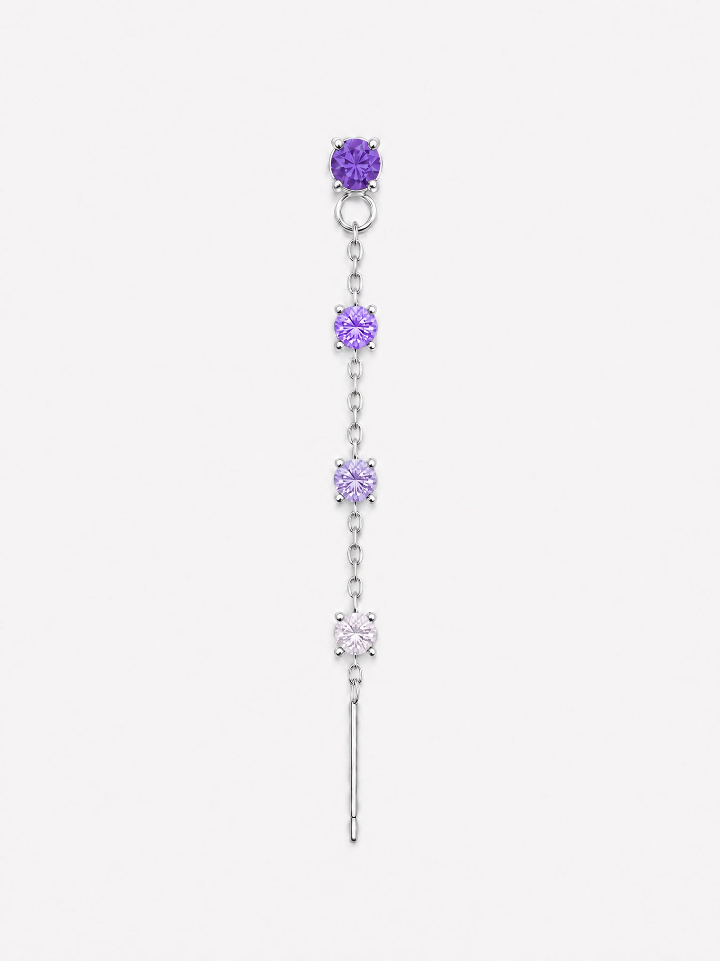 Silver Waterfall Drop Earring