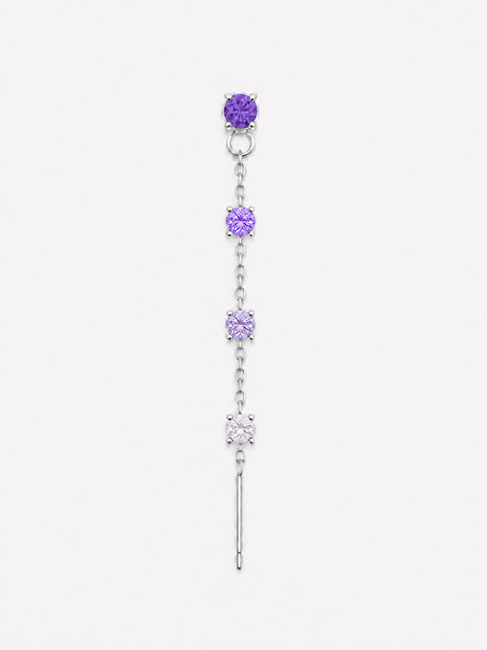 Silver Waterfall Drop Earring