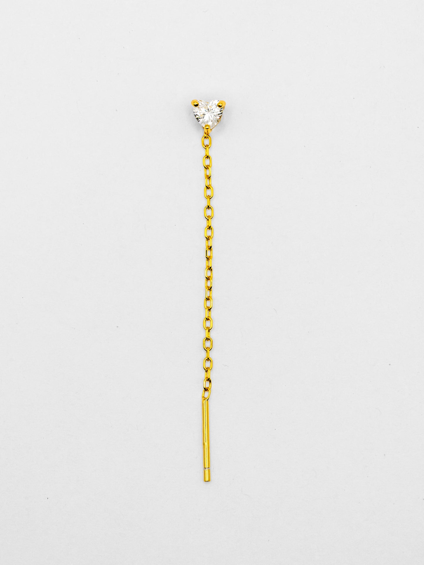 Orecchino Saliscendi Argento Punto Luce Cuore