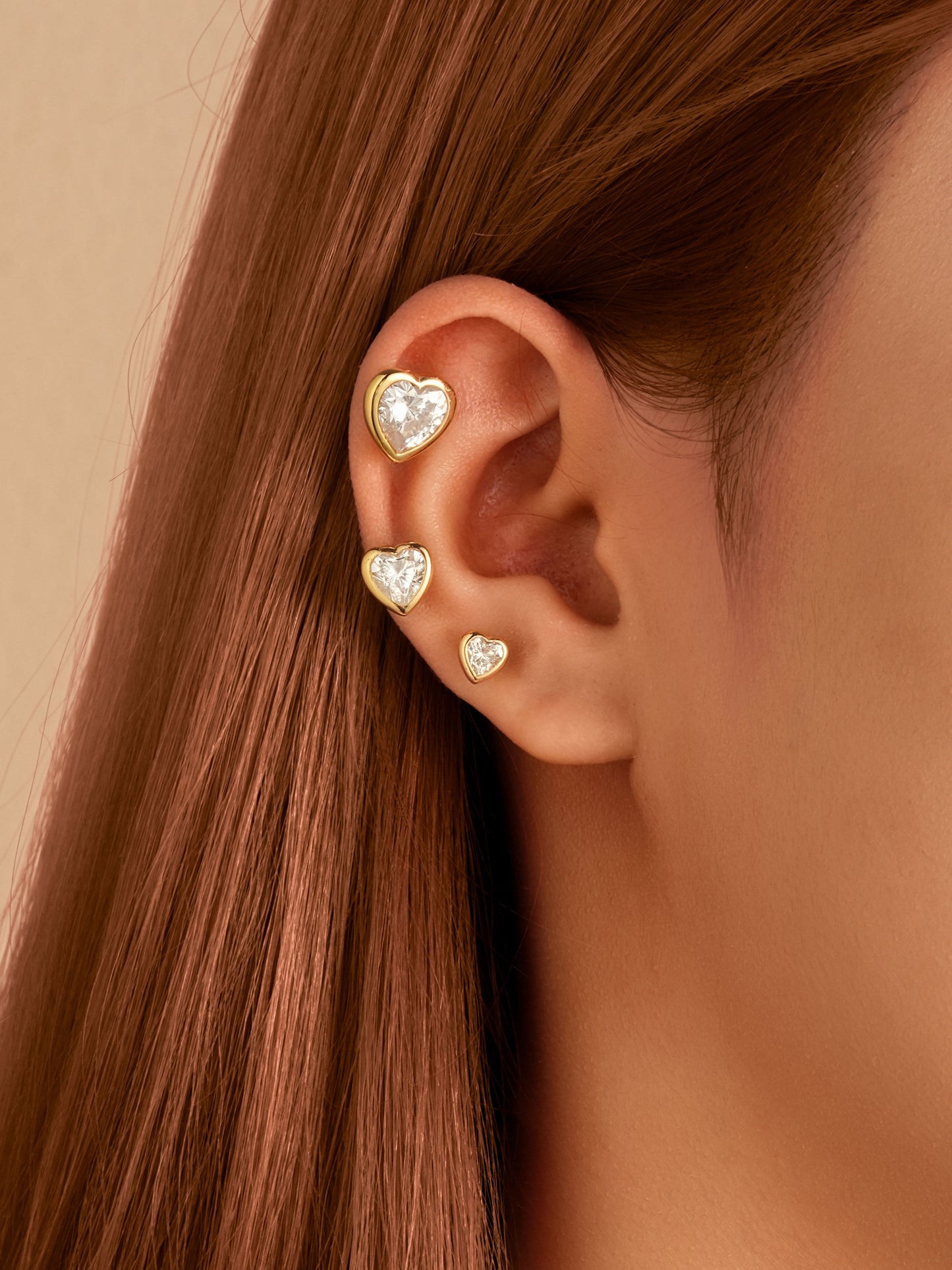 Orecchini Bezel Cuore