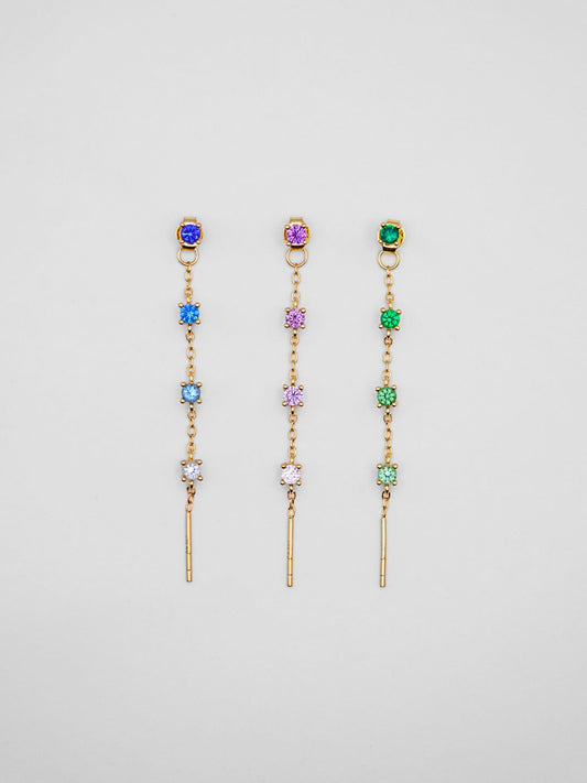 Orecchino Saliscendi Cascata Gradient - Placcato oro