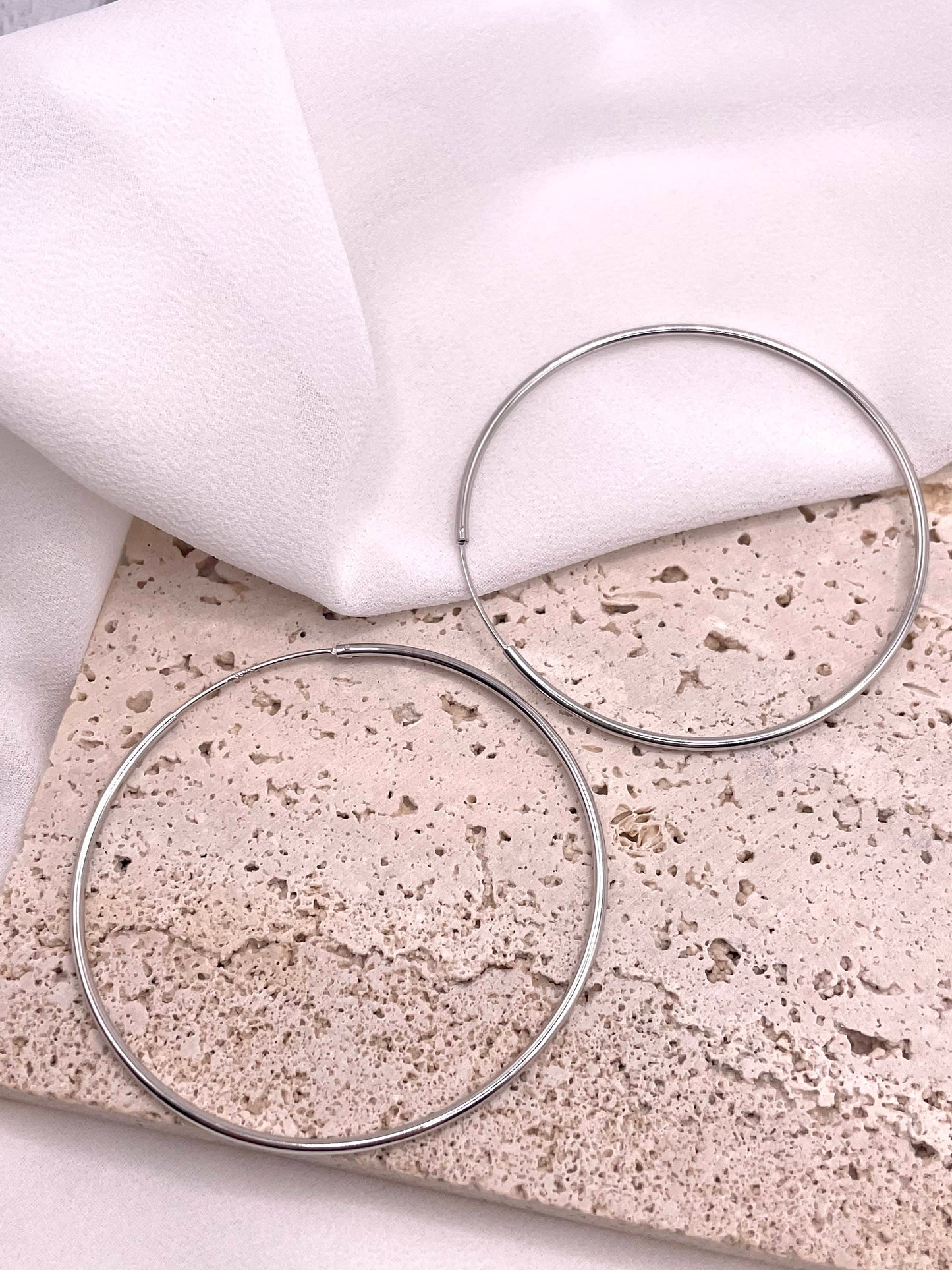 Orecchini Argento Hoop 50 mm - Vero Selection